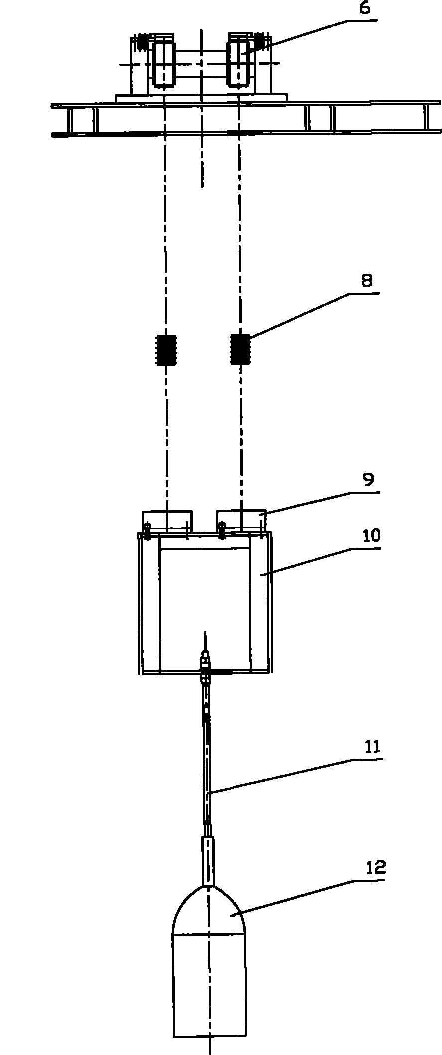 Tower type oil pumping unit device of single-face tooth-shaped chain