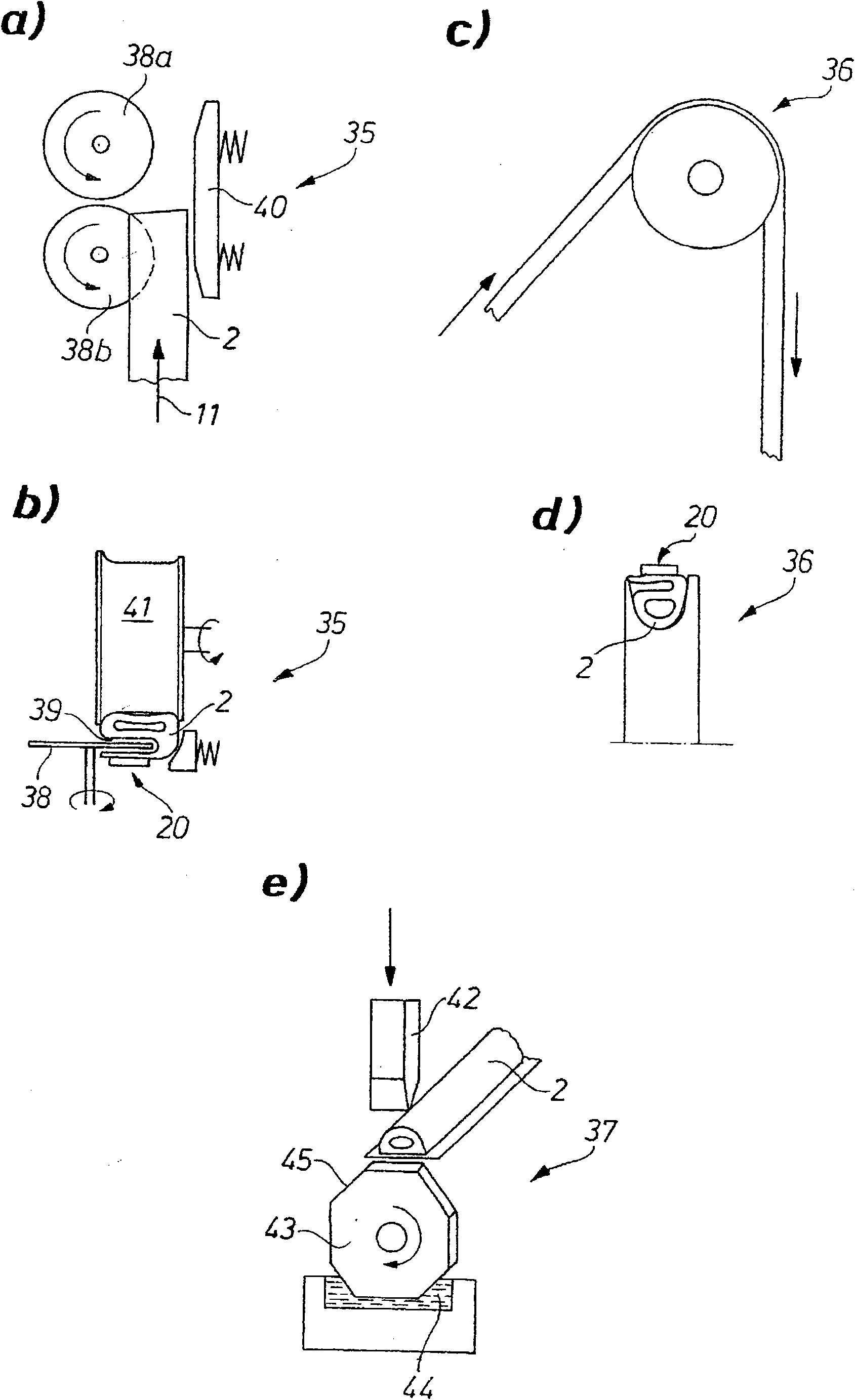Method and device for attaching sealing profiles