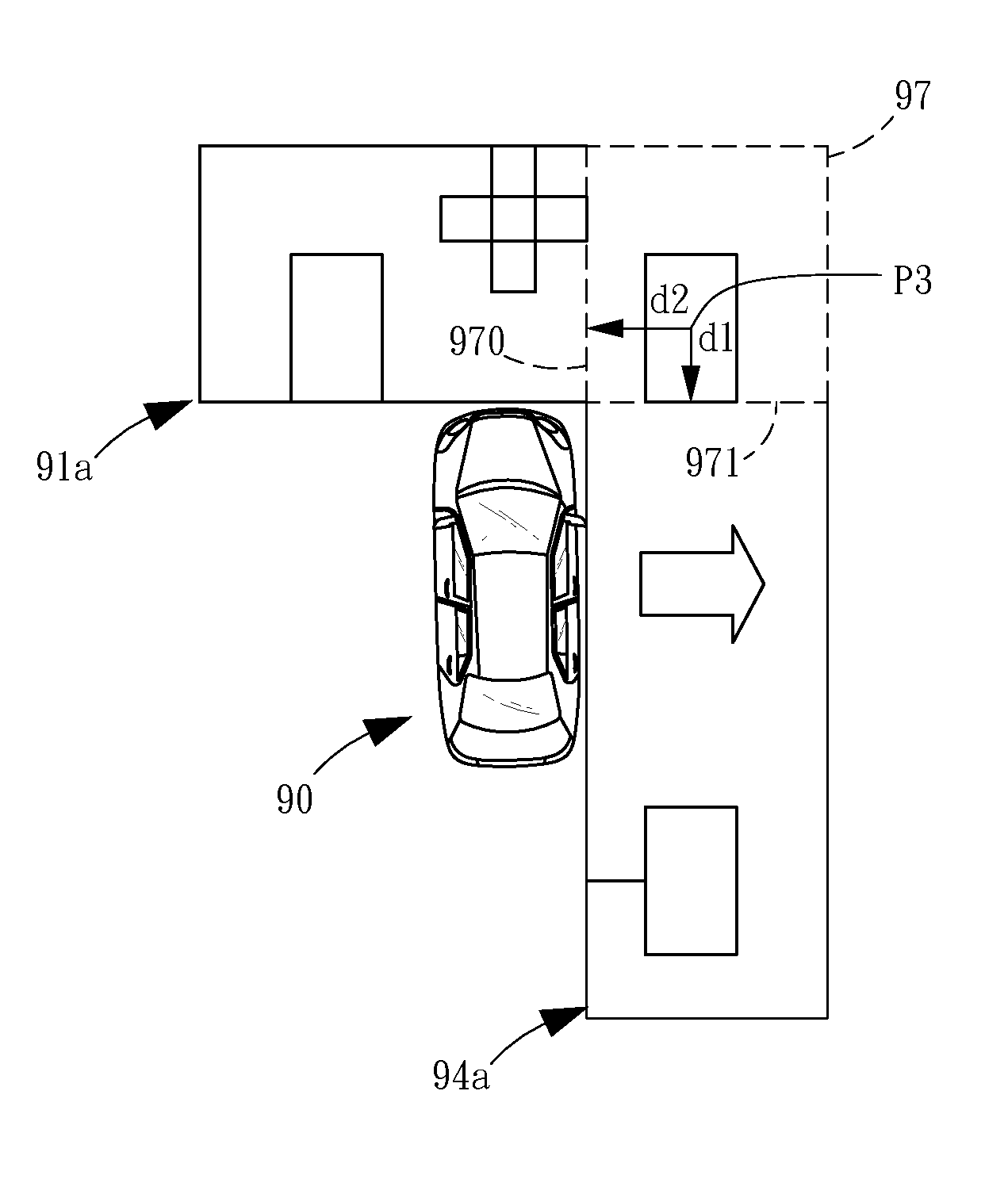 Method and system for generating surrounding seamless bird-view image with distance interface