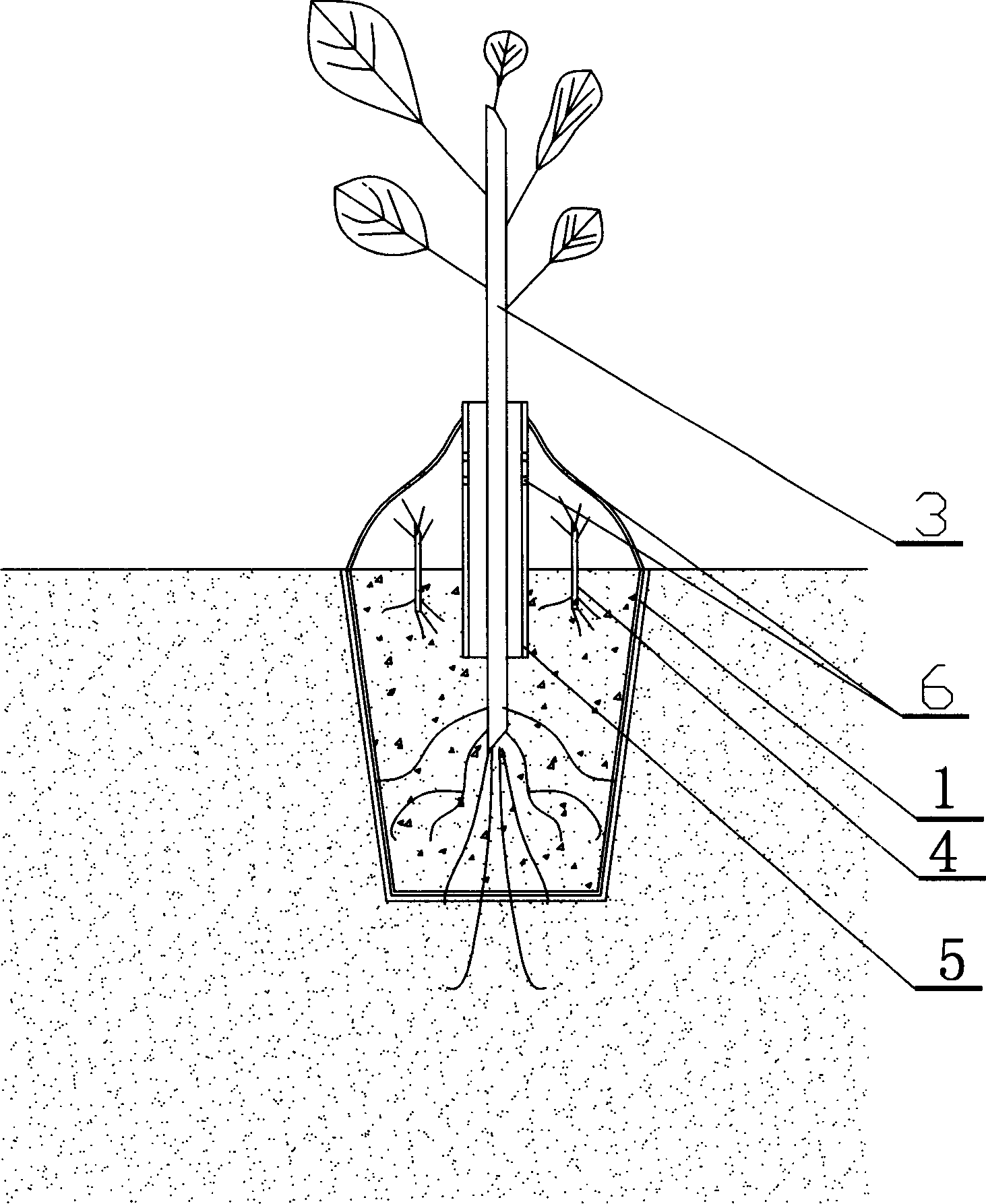 Method for planting arbor and bush in a hole