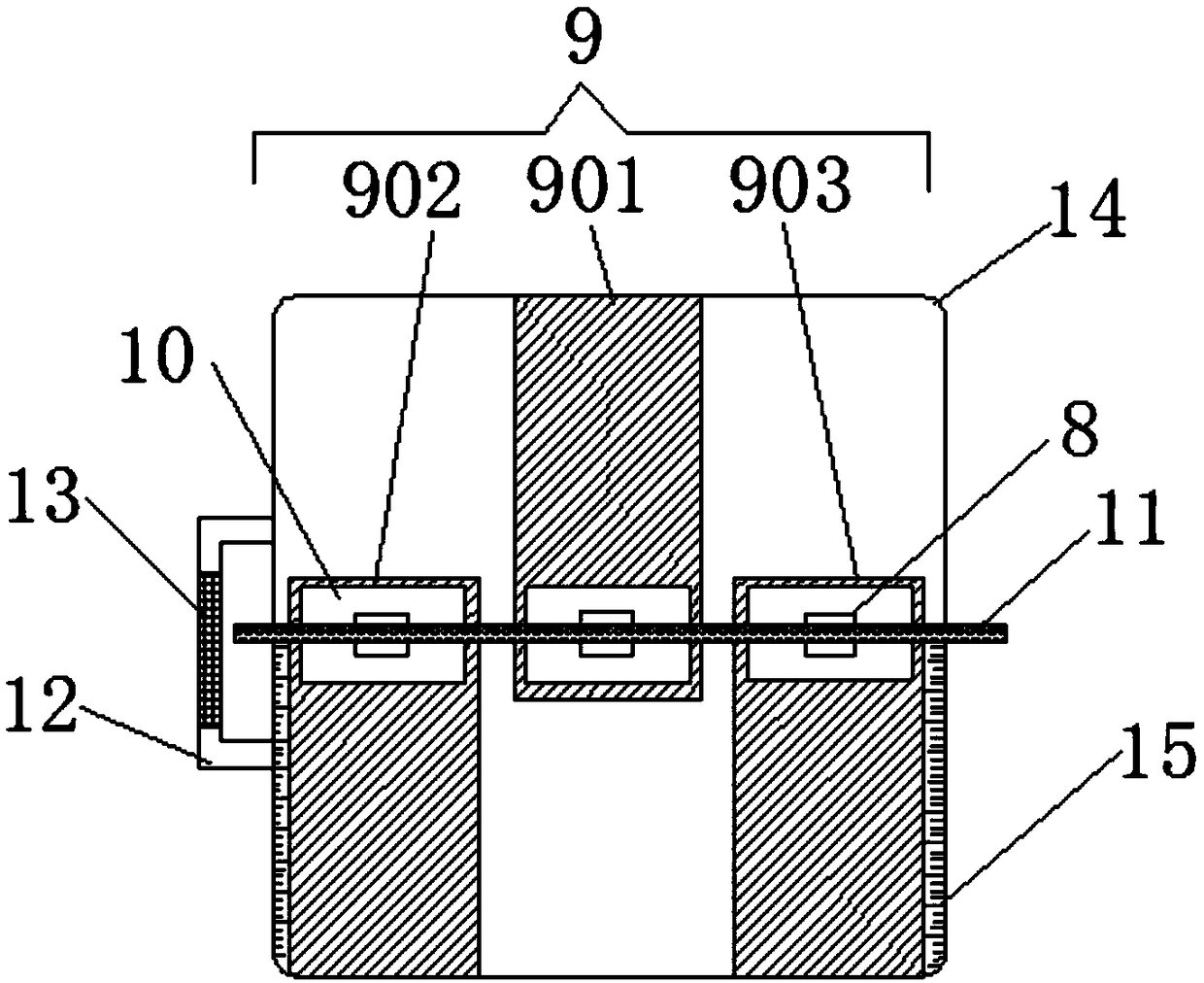Steel bar bending device for engineering construction