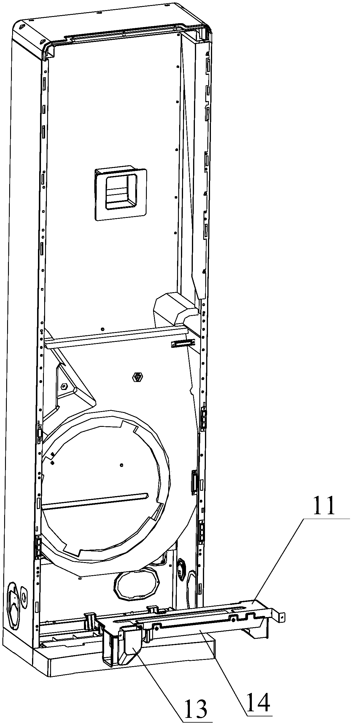 Anti-rodent structure of cabinet machine and air conditioner including the anti-rodent structure