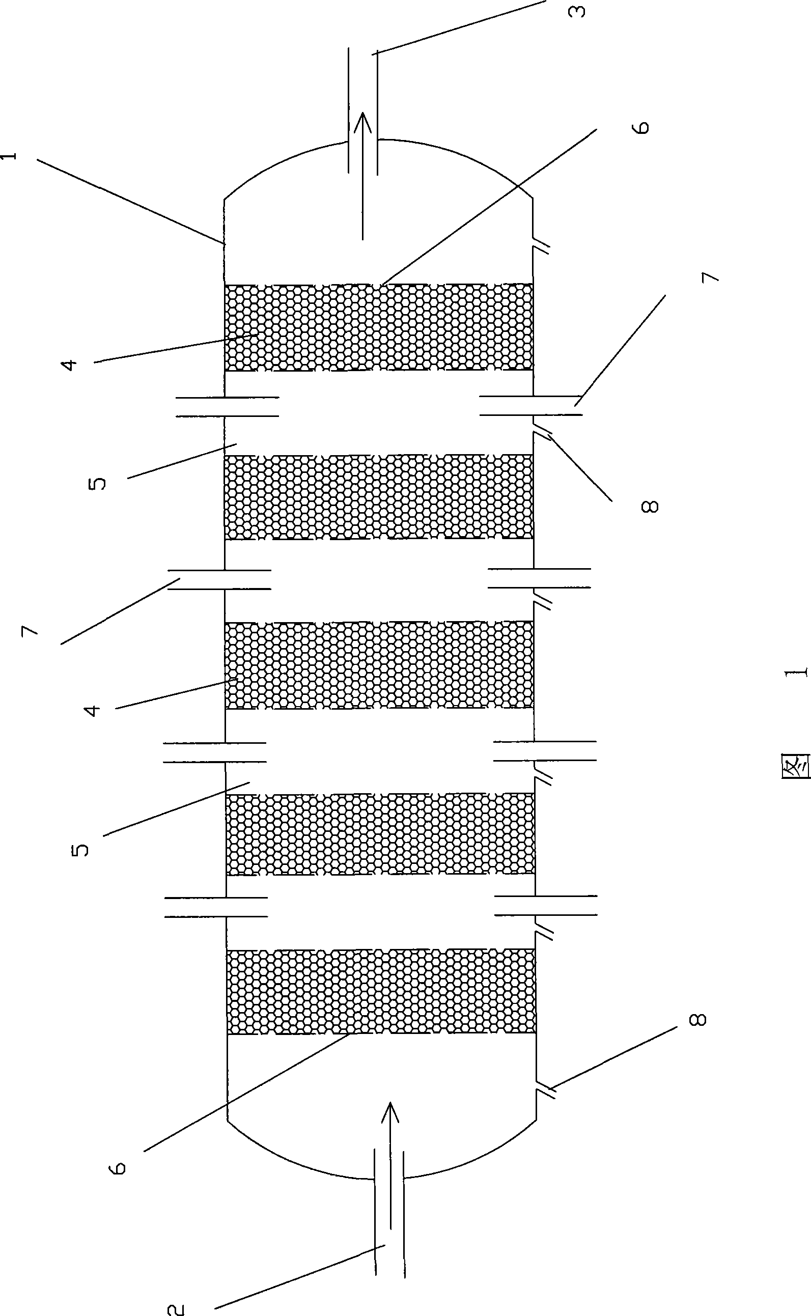 Horizontal type fixed bed reactor for producing propene with oxygen-containing compound as raw material