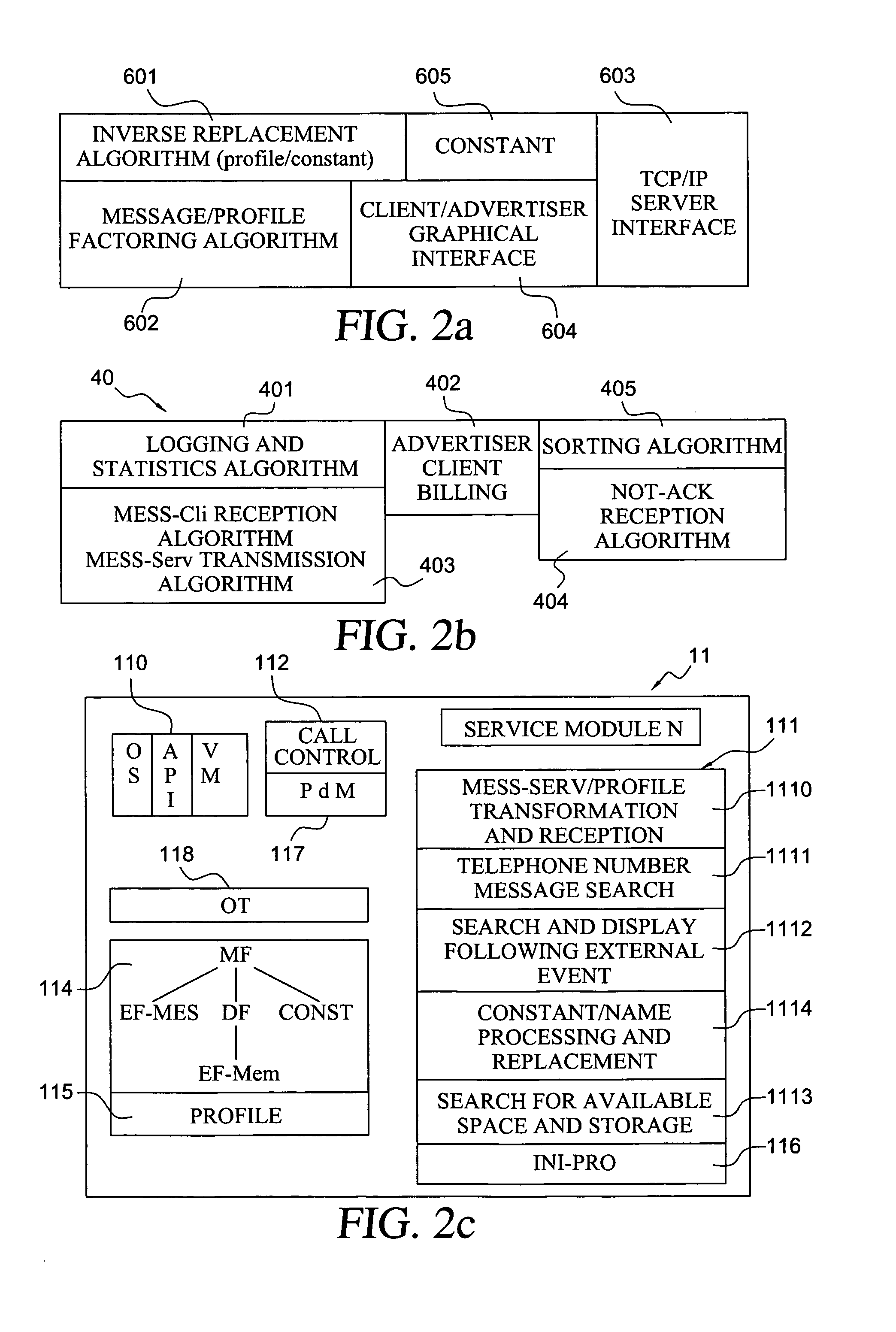 Message transmission system and method, and utilization of the transmission system to investigate services offered