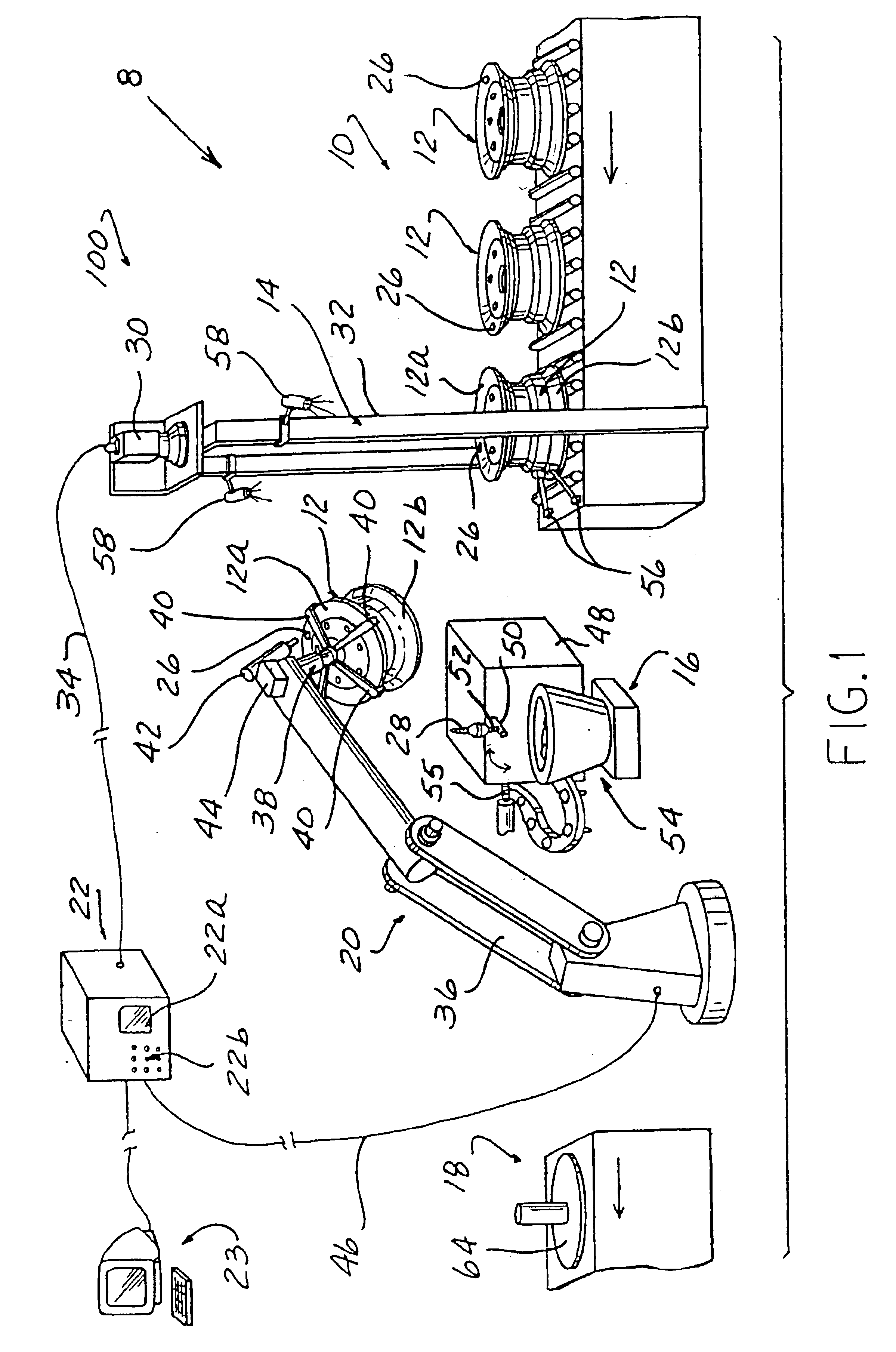 Robotic apparatus and method for mounting a valve stem on a wheel rim
