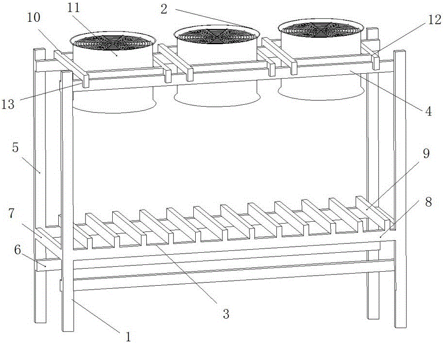 A kind of air cooling device for heat treatment workpiece