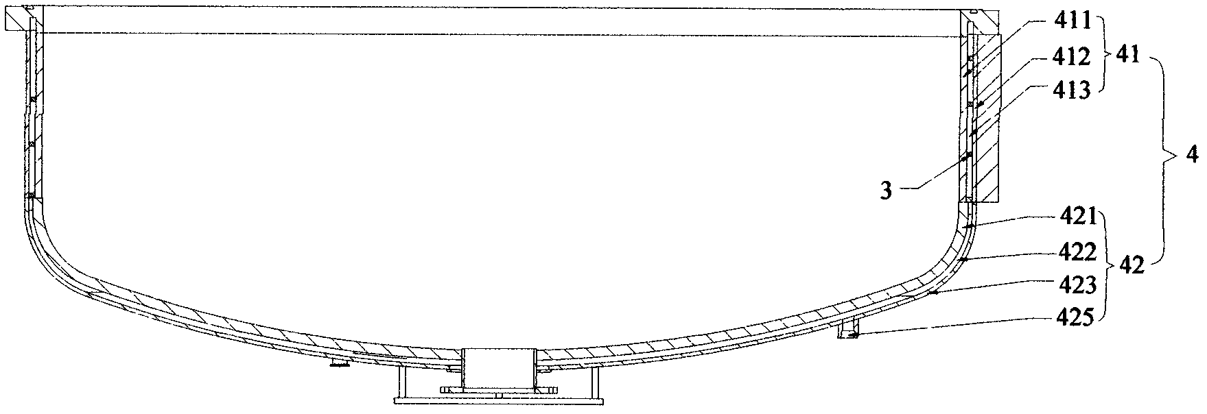 Polycrystalline furnace using lower chamber heat-insulation structure