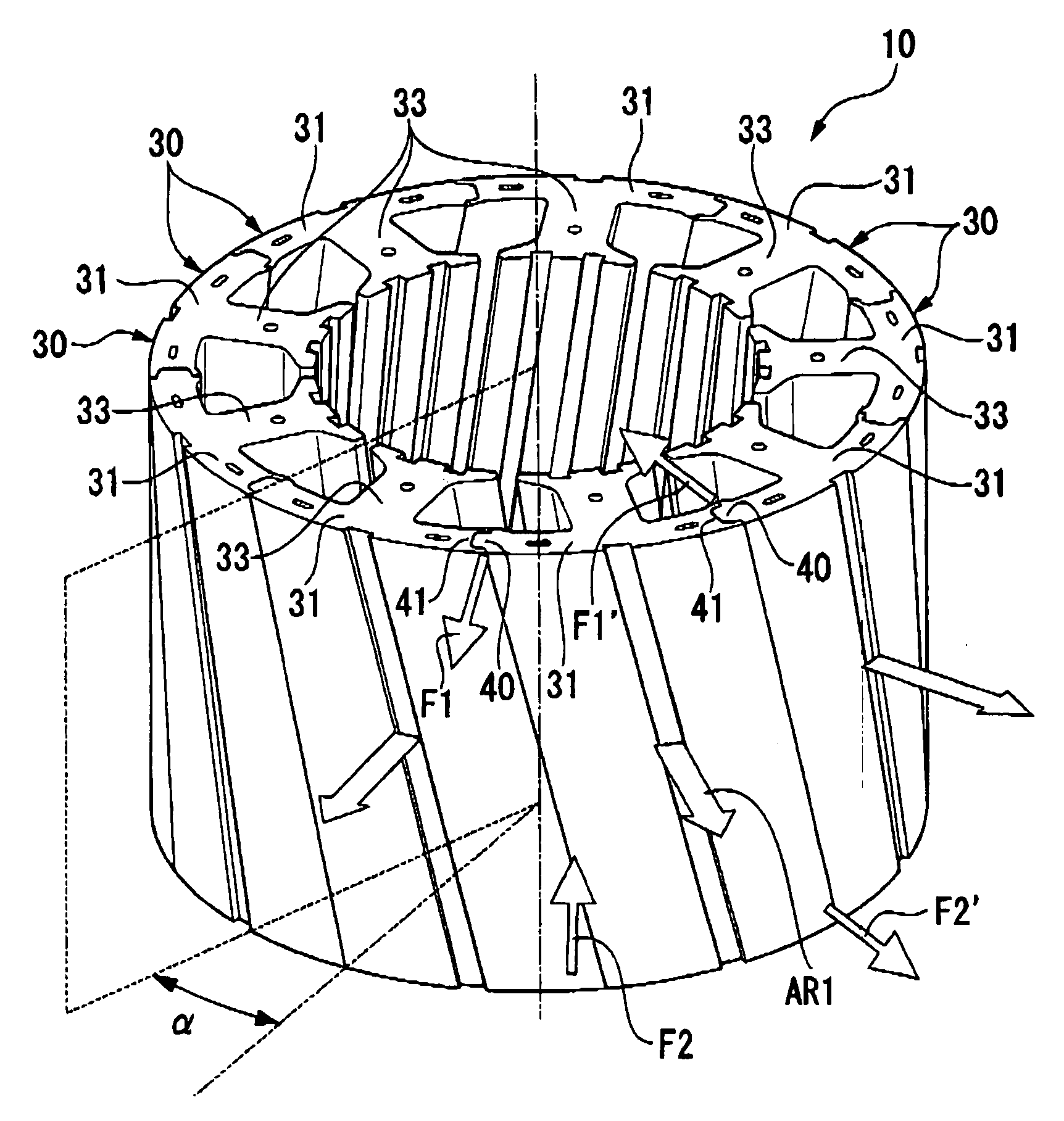 Motor, rotary electric machine and its stator, and method for manufacturing the stator