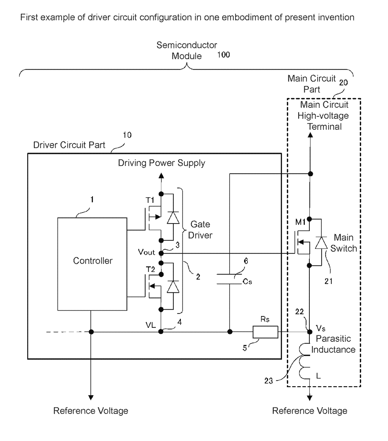 Driver circuit and semiconductor module having same