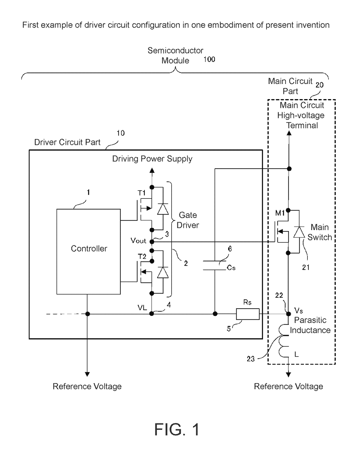 Driver circuit and semiconductor module having same