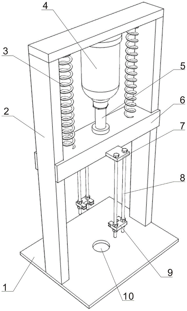 Adjusting device of shock absorber springs for automobile