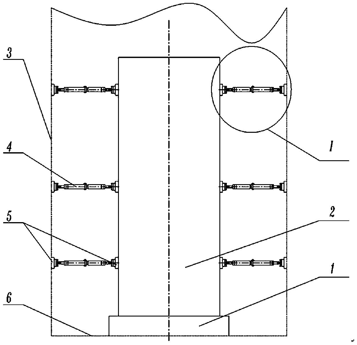 A lateral support structure for marine equipment