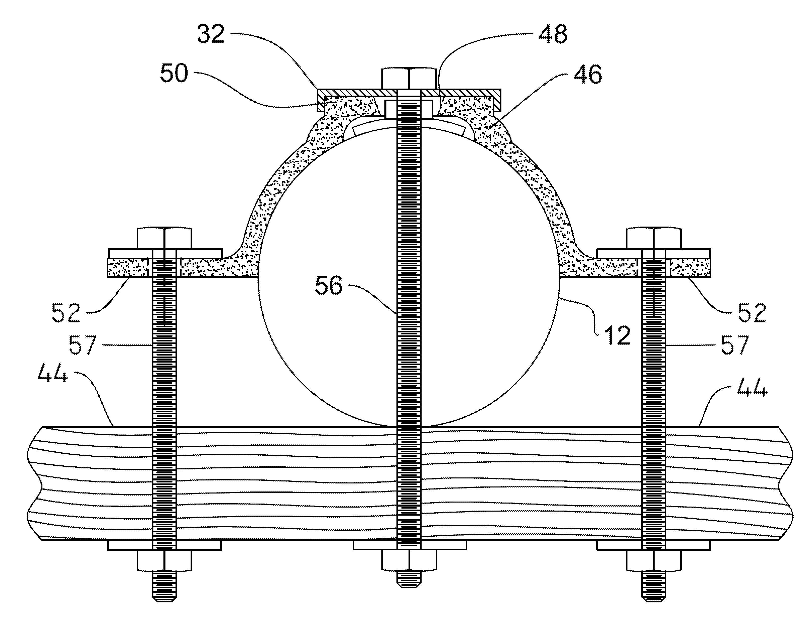 Utility or meter pole top reinforcement method and apparatus