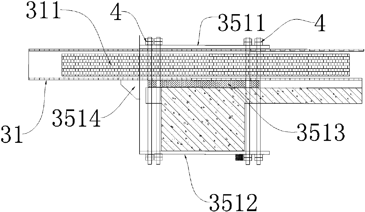 A tower crane dismantling structure and method for high-rise installation