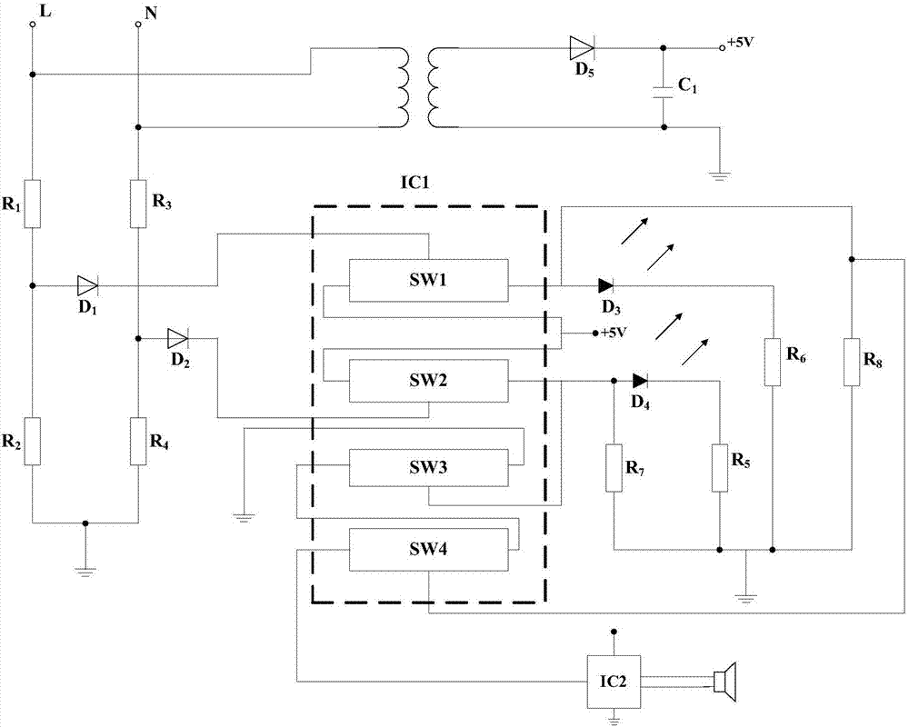 Grounding safety protection detector