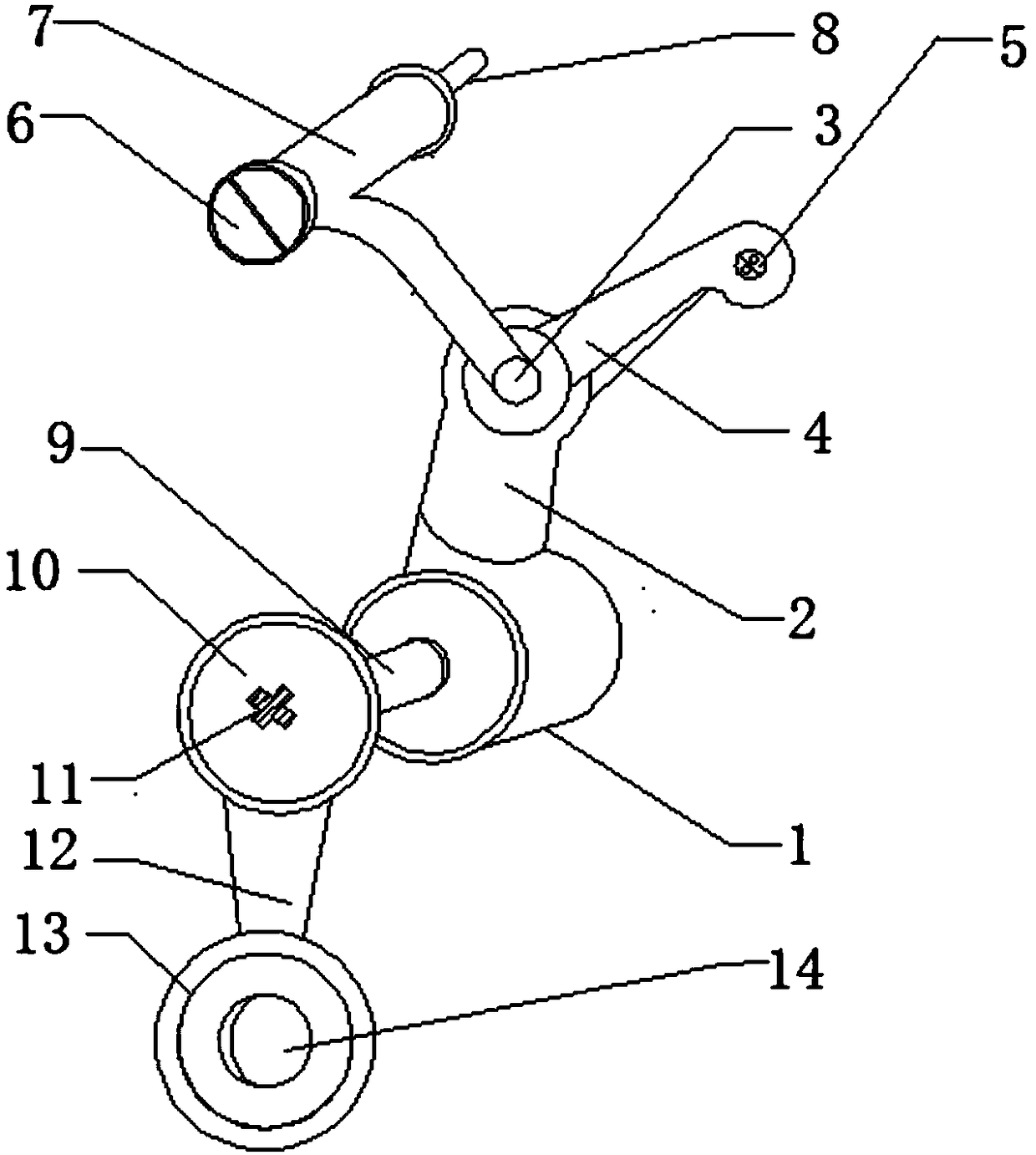 Thread take-up crank for sewing machine