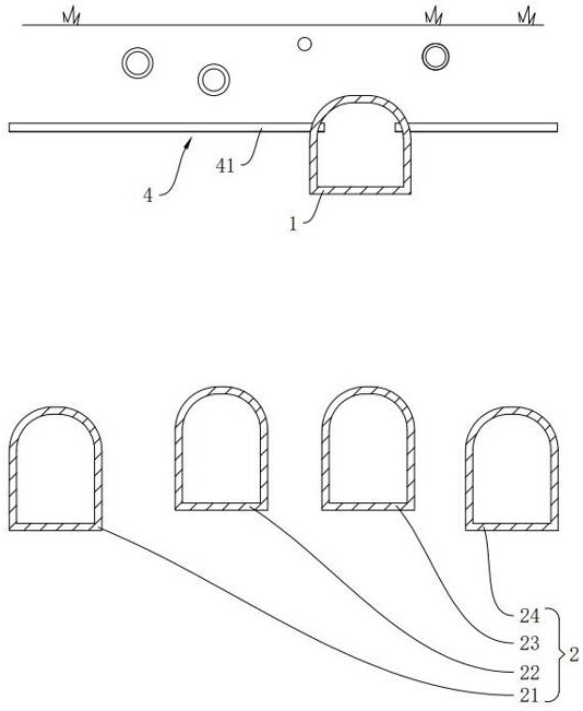 Ultra-shallow-buried shed cover underground excavation station construction method