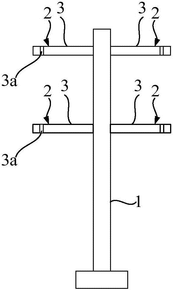 Street lamp, flagpole assembly and street flag connecting assembly