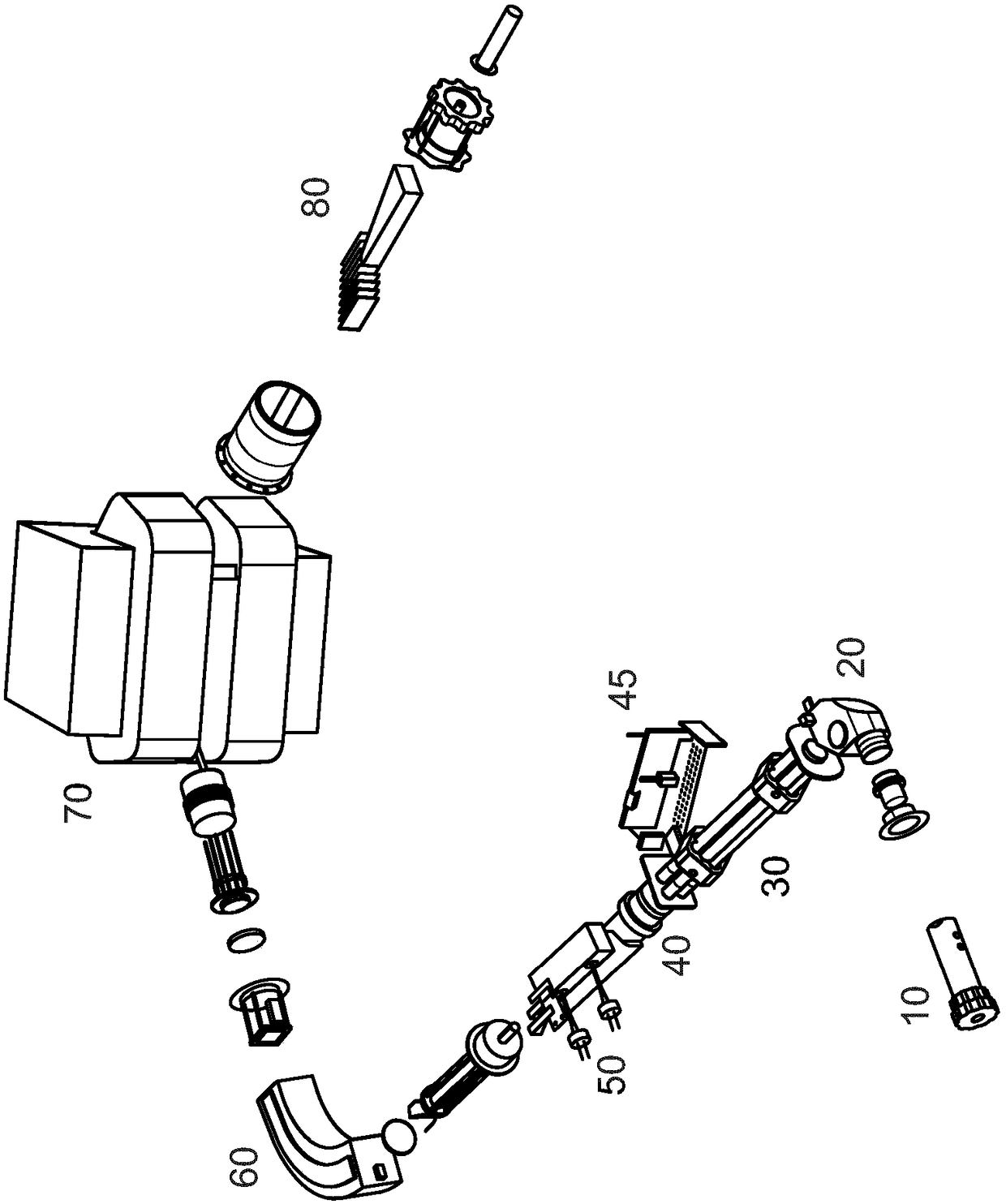 Collision cell having axial field