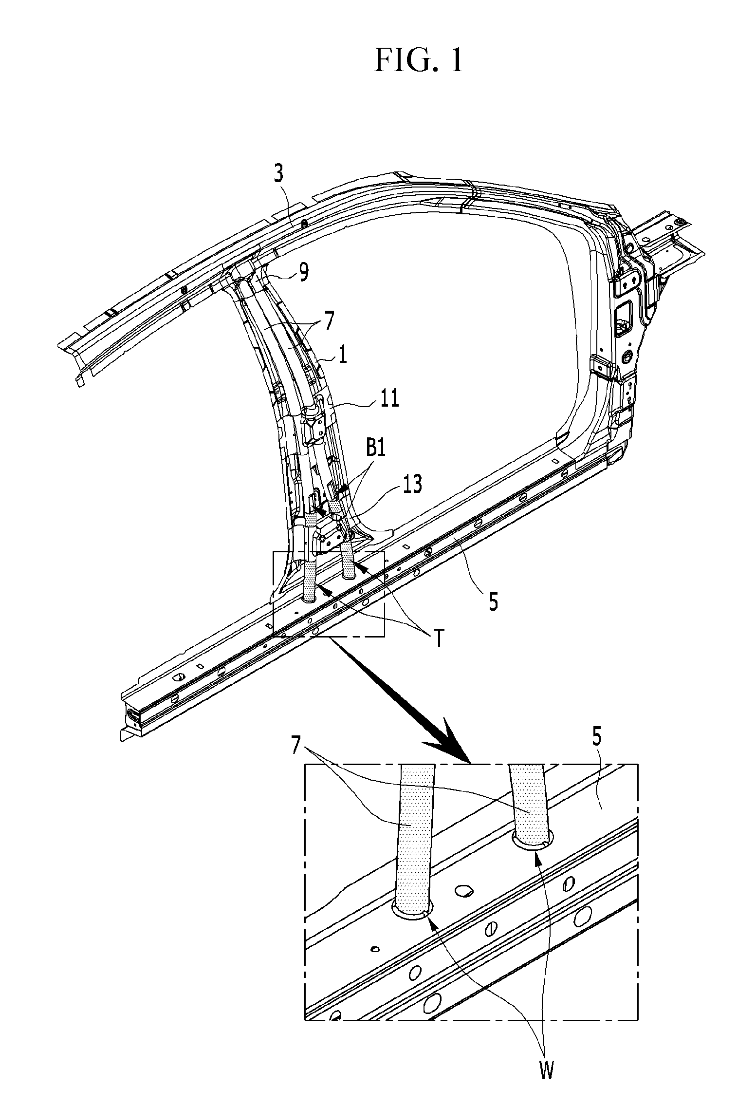 Center pillar reinforcement unit for vehicle