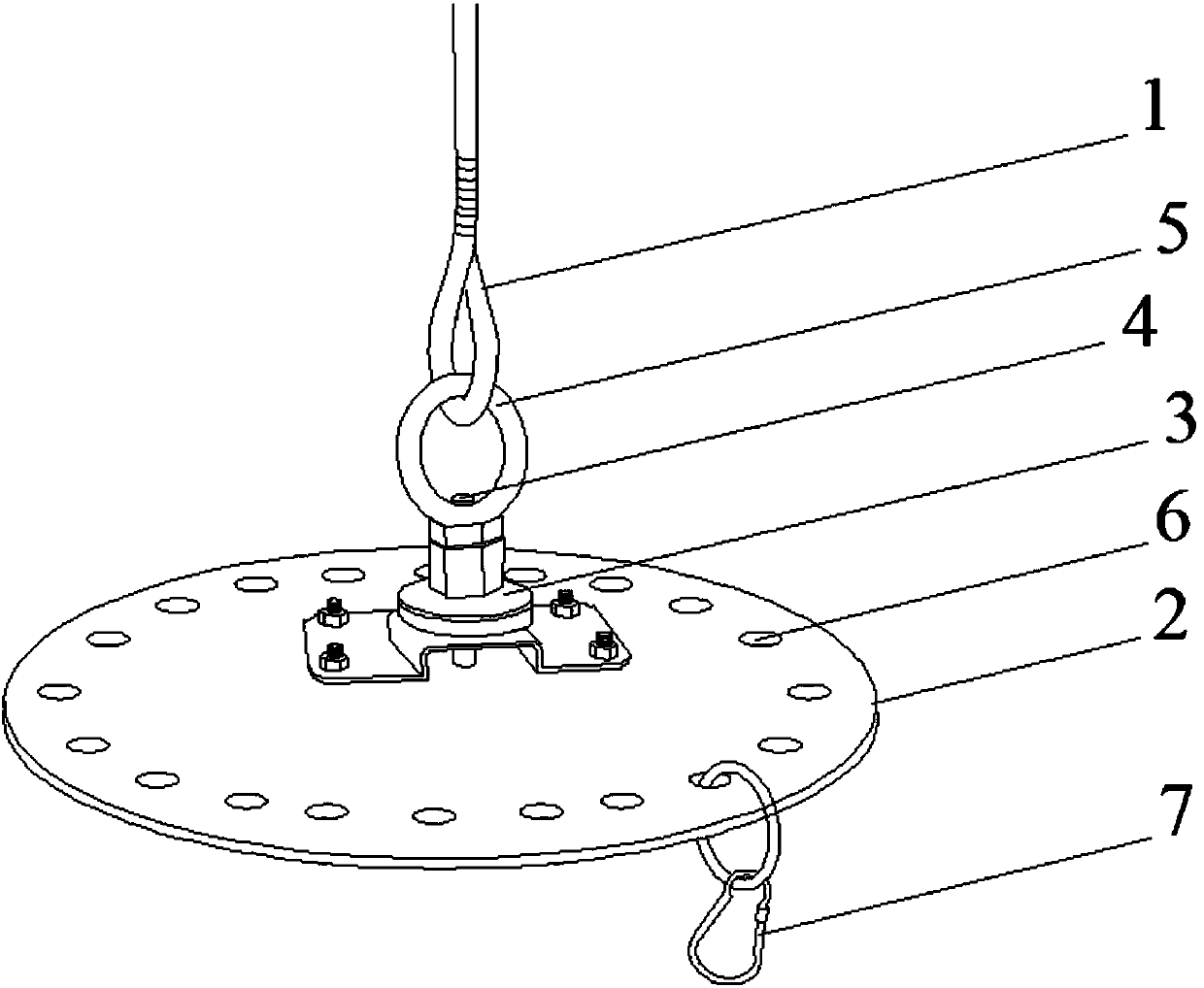 Special lifting rope for pole frame transformer installation