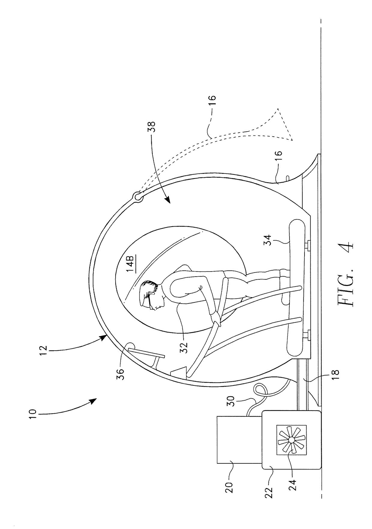 Exercise apparatus simulating mild to high altitude environments