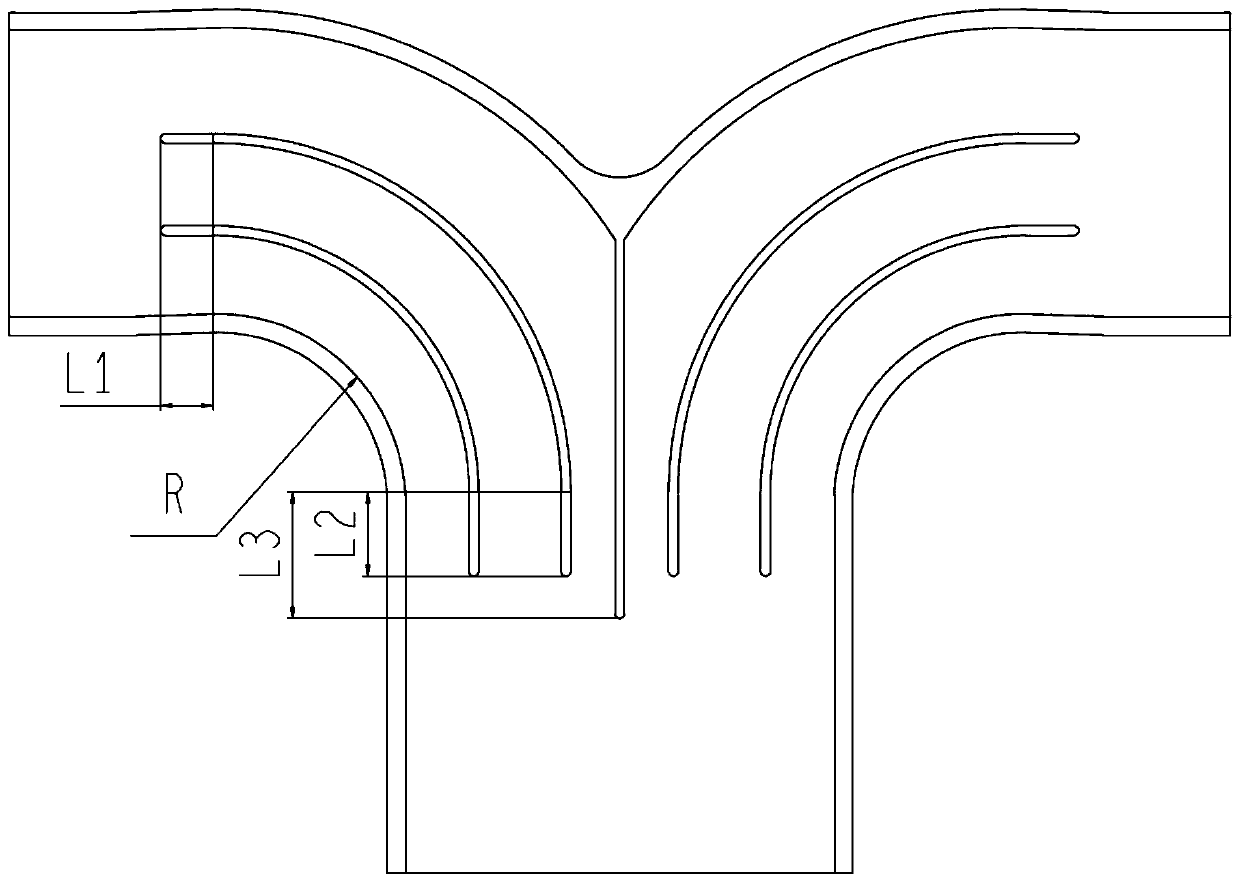 Bent pipeline structure capable of inhibiting flow distortion