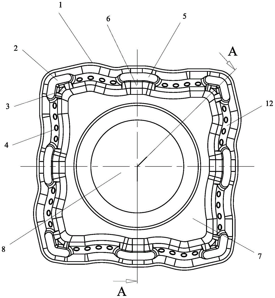 A special blade for layered drilling with four fist-shaped blades