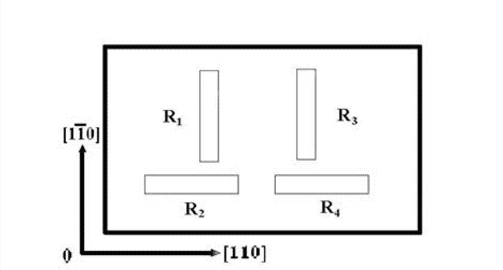 Silicon micro-flow-rate sensor chip in beam film single-beam structure