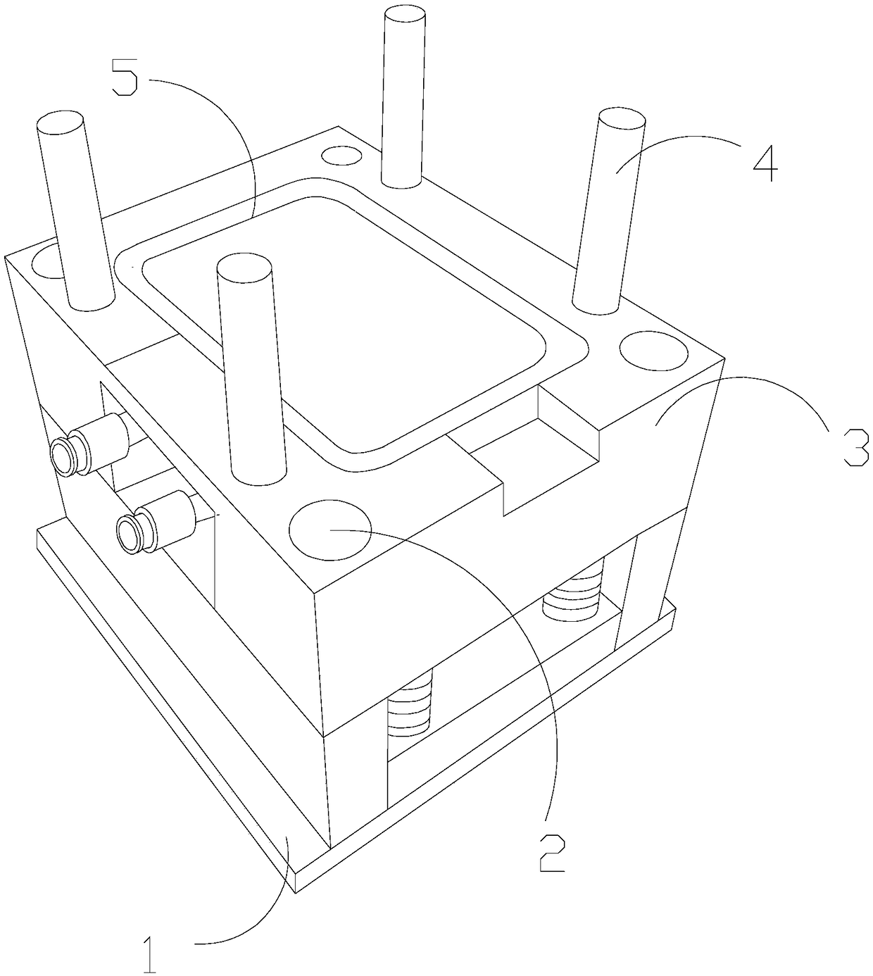 Extrusion mold using reflux thimble and cooling elastic plate to quickly cool plastic profile