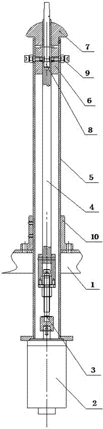 Diameter-reducing telescopic tube device for braiding machine