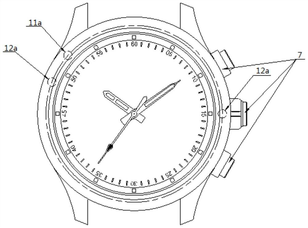 A watch with a metal case