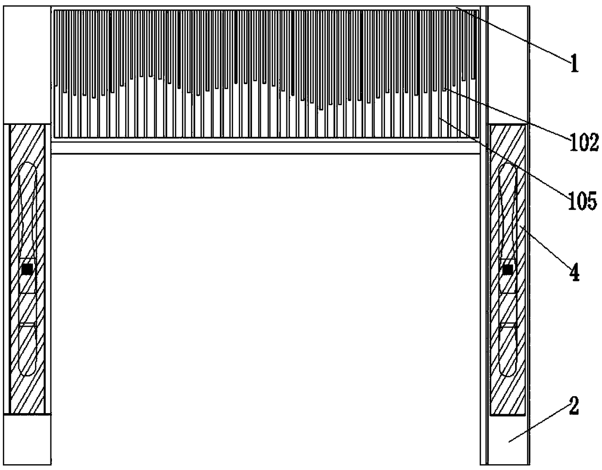 Aisle opening decorative frame with luminous function