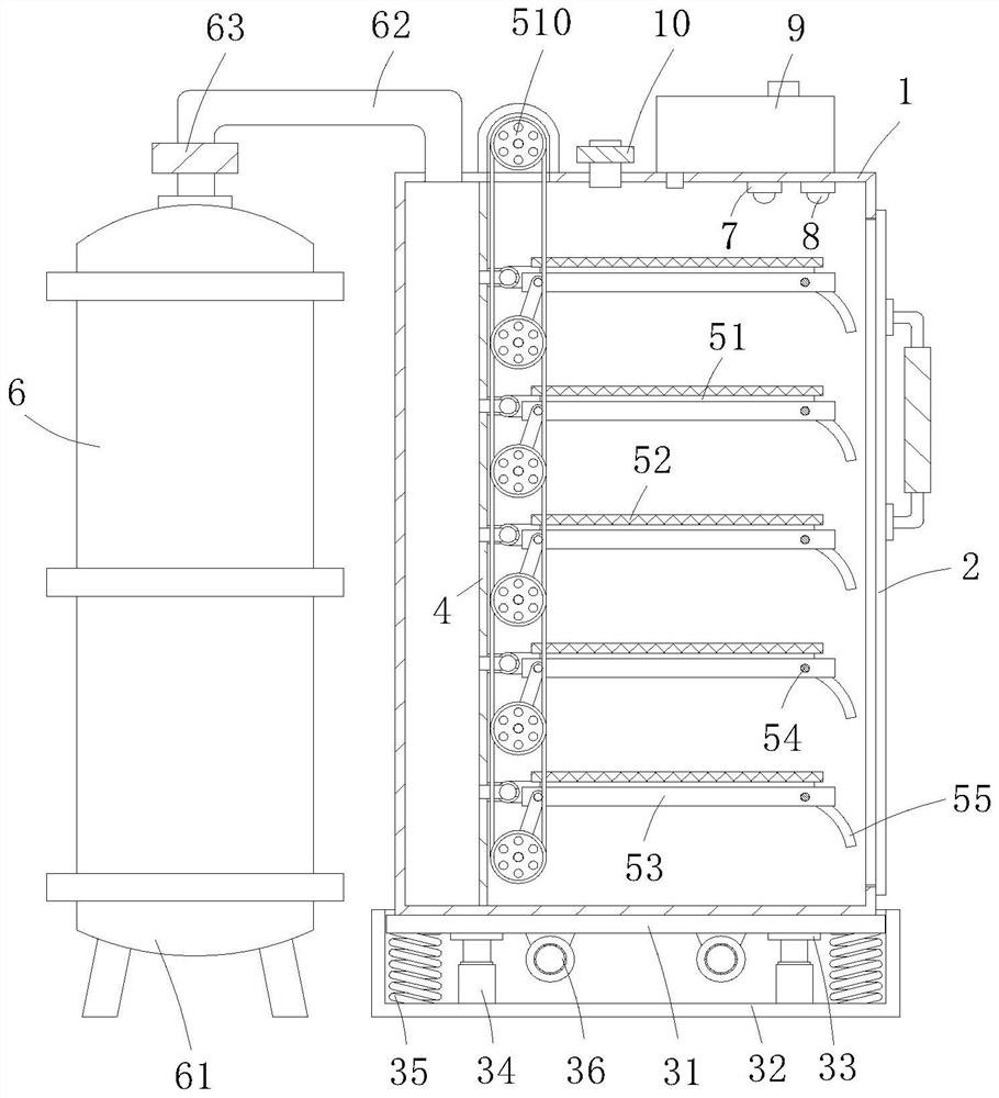 A non-ferrous metal powder high thermal insulation sintering device