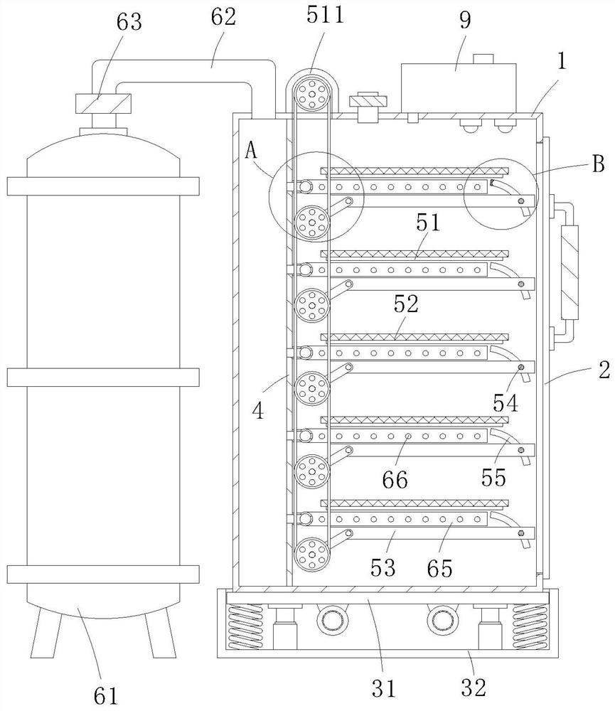 A non-ferrous metal powder high thermal insulation sintering device