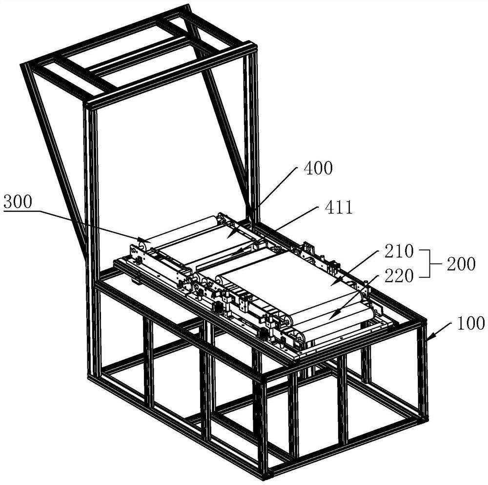 Leveling mechanism based on gluing machine