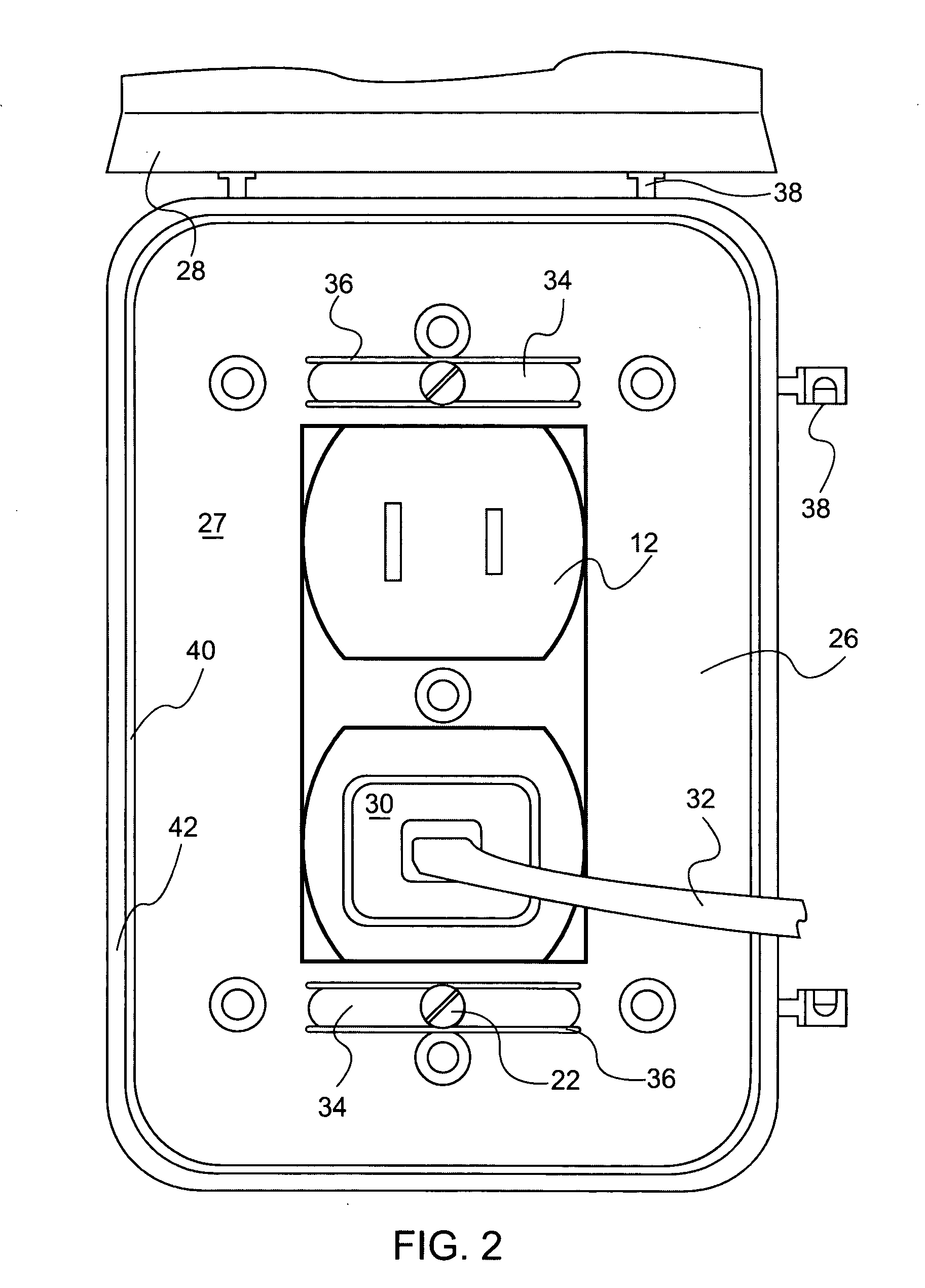 Base and electrical outlet having an expandable base mounting aperture and method for making same