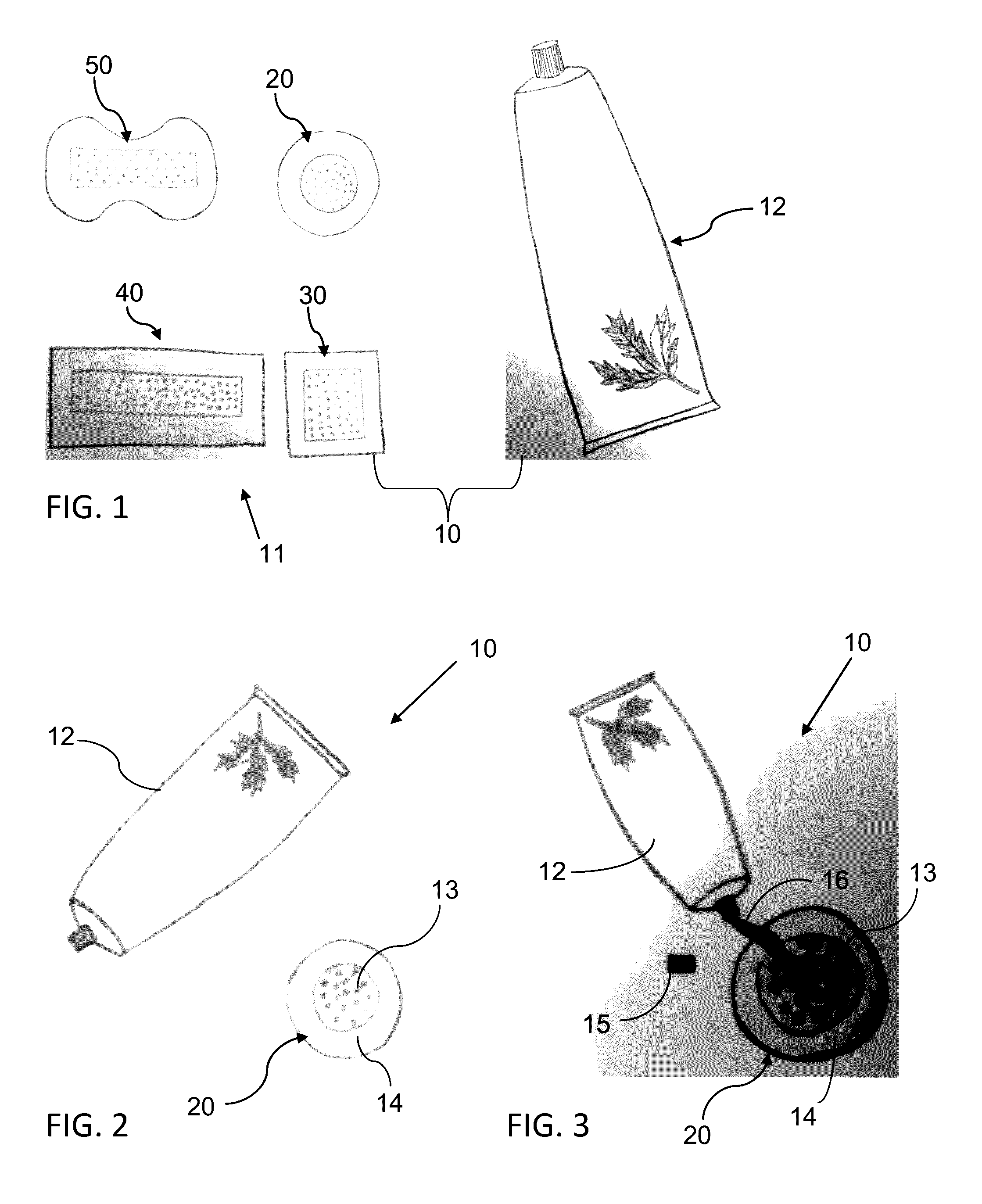 Kit containing patches and composition for insect bite treatment