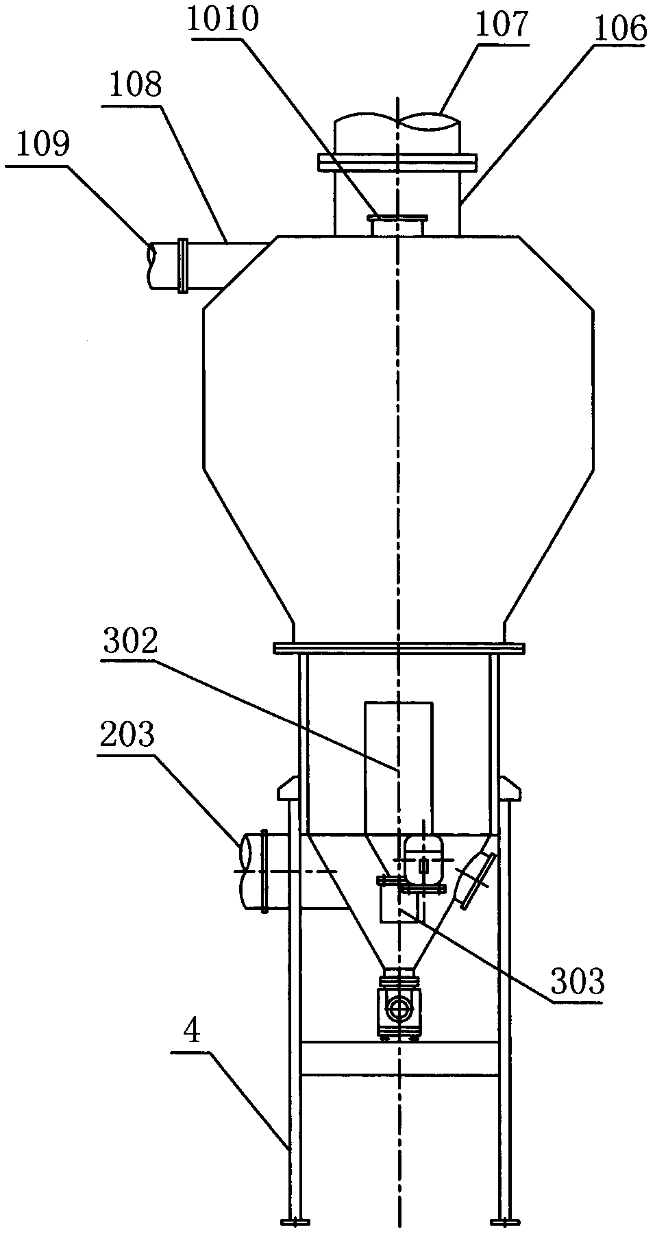 Full-fluidized jet fluidized bed damping machine and novel damping process