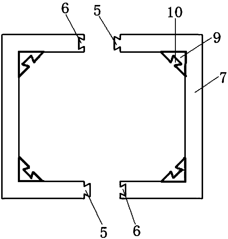 Inclined outer ring plate fabricated cross connecting beam-column joint