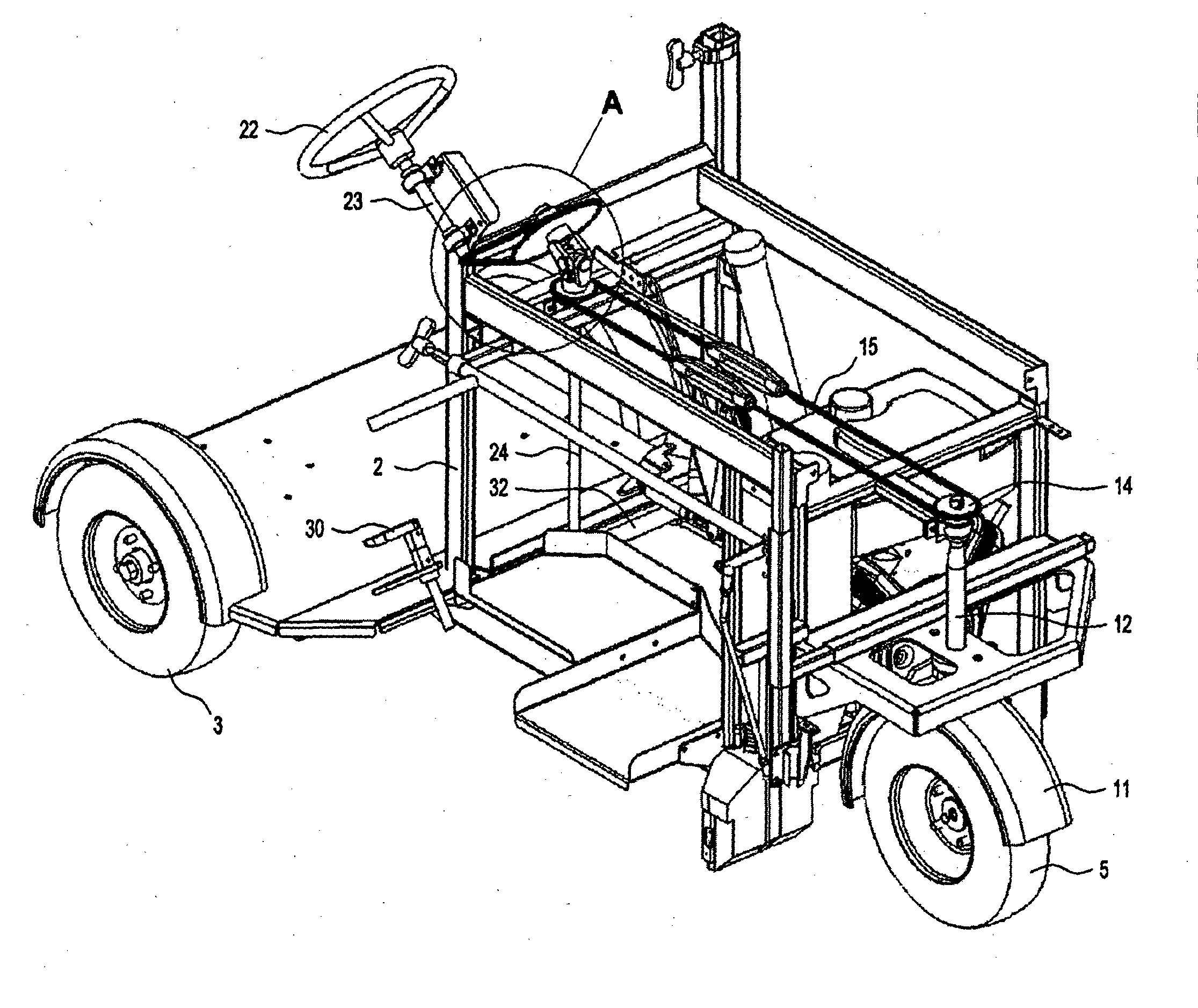 Vehicle for line marking