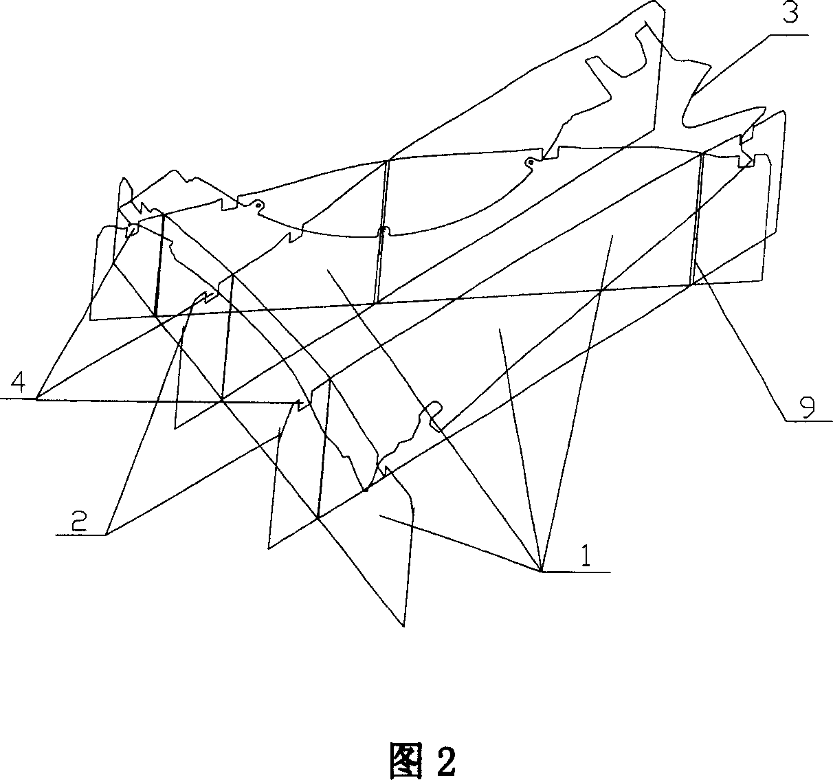 Support device for processing complicated shape punched piece and its producing method