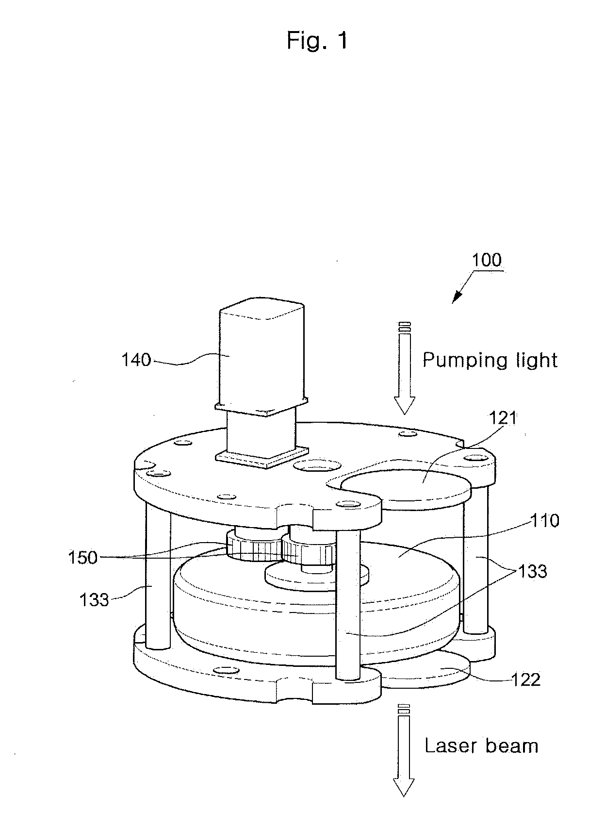 Solid dye resonator, and solid dye laser handpiece comprising same