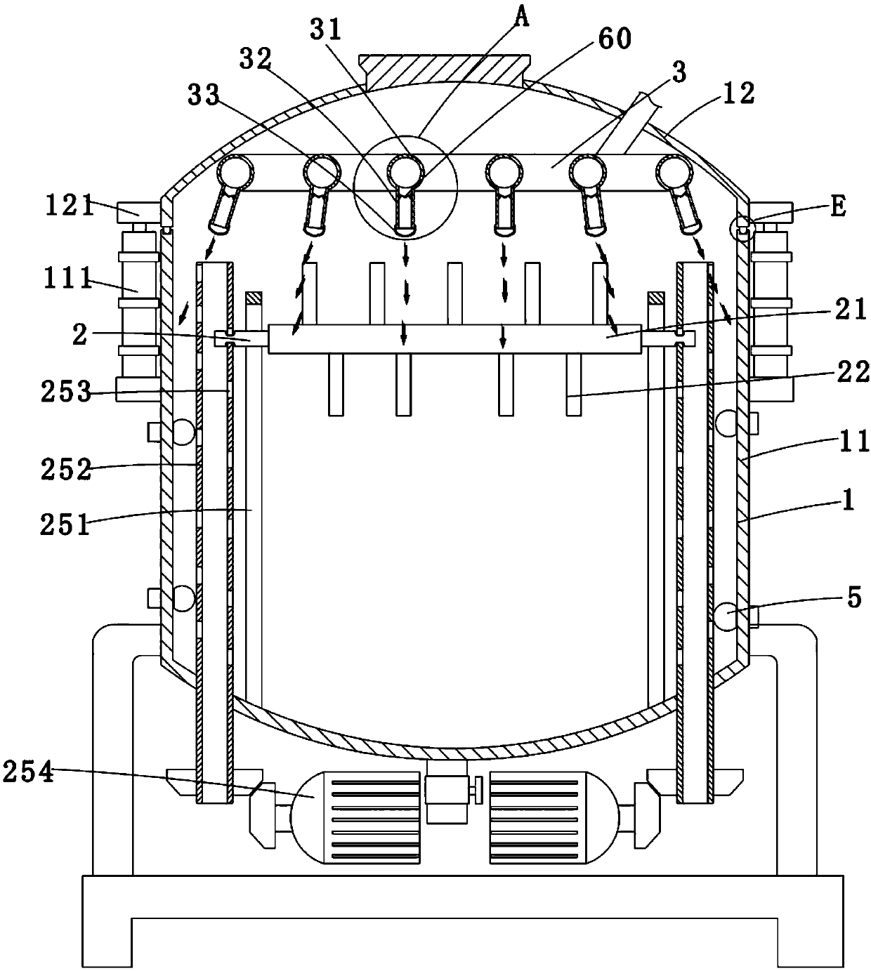 Vacuum stirring equipment of lithium battery slurry