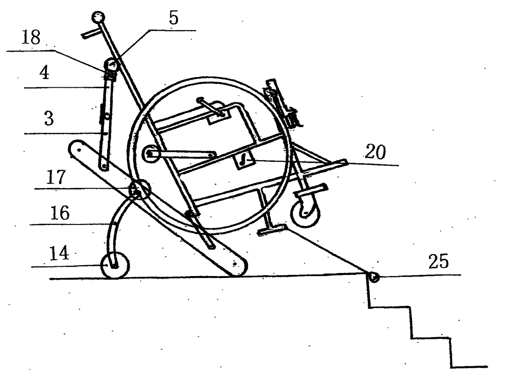 Full-automatic stair-climbing wheelchair scooter