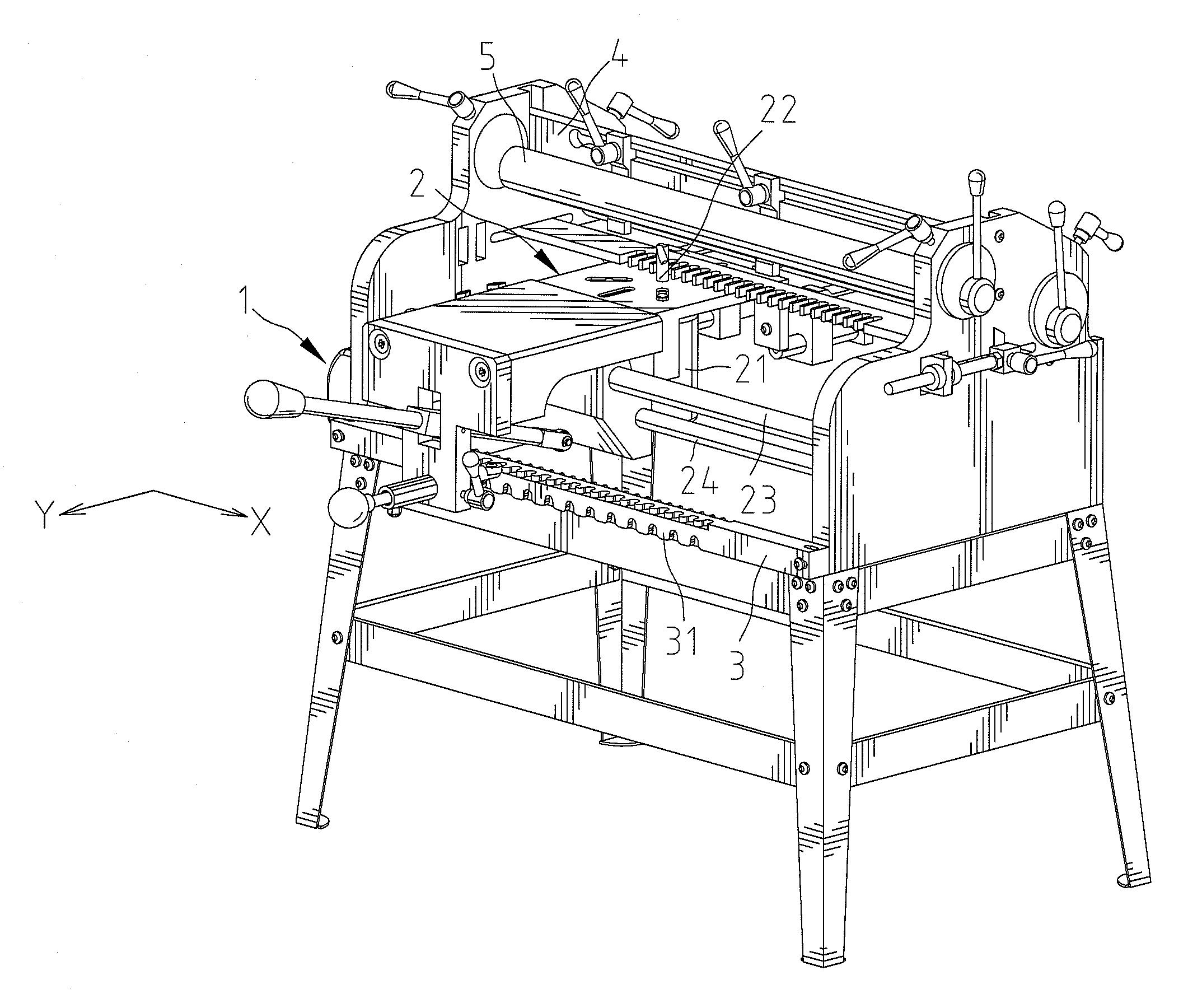Operation Device for Quick and Accurate Control of Working Device of Tenoner