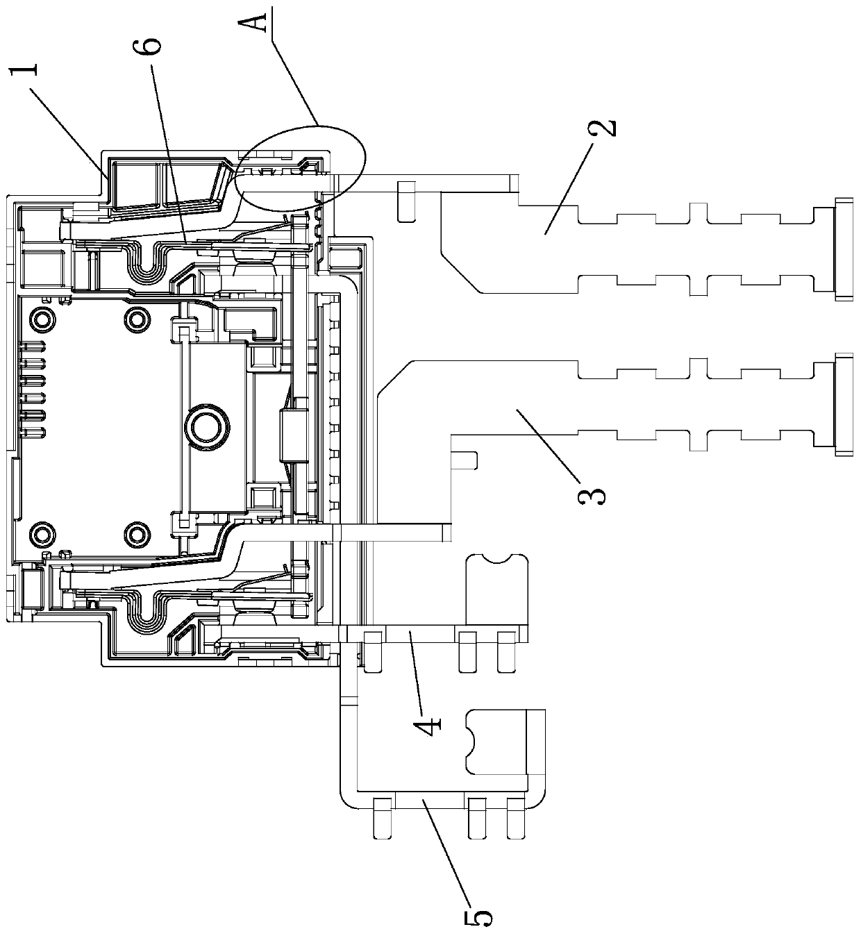 Magnetic latching relay with good positioning conductive lead-out pins