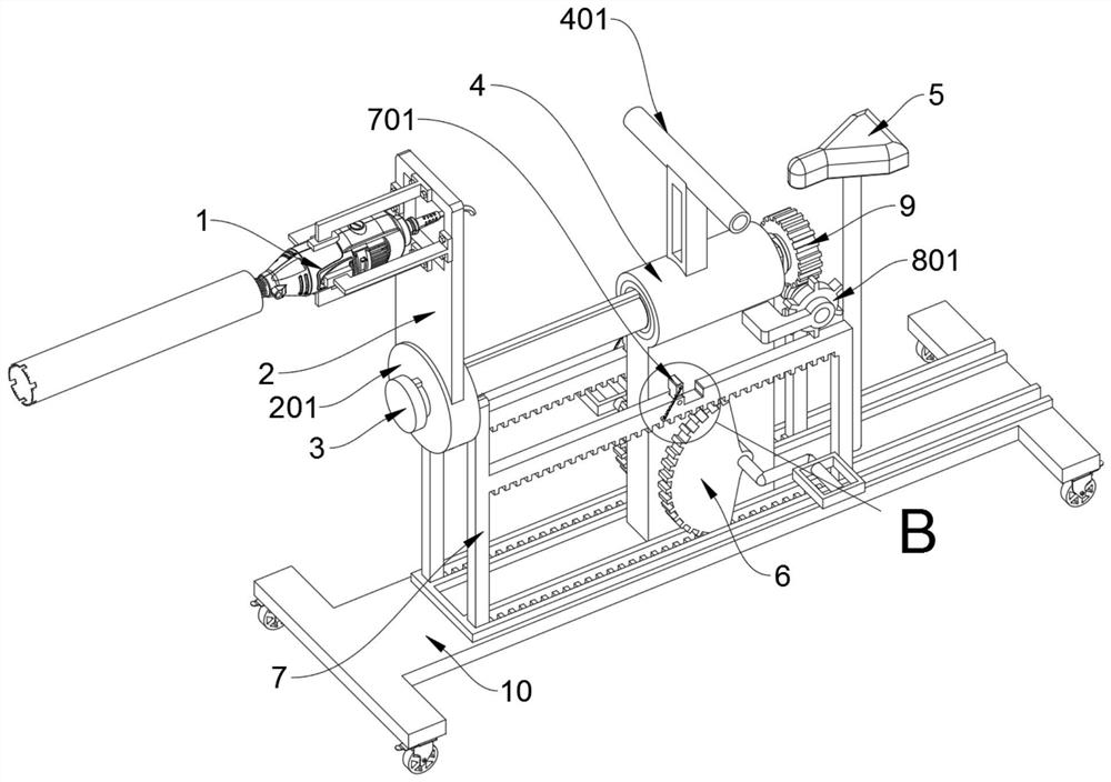 A device for punching holes in concrete walls