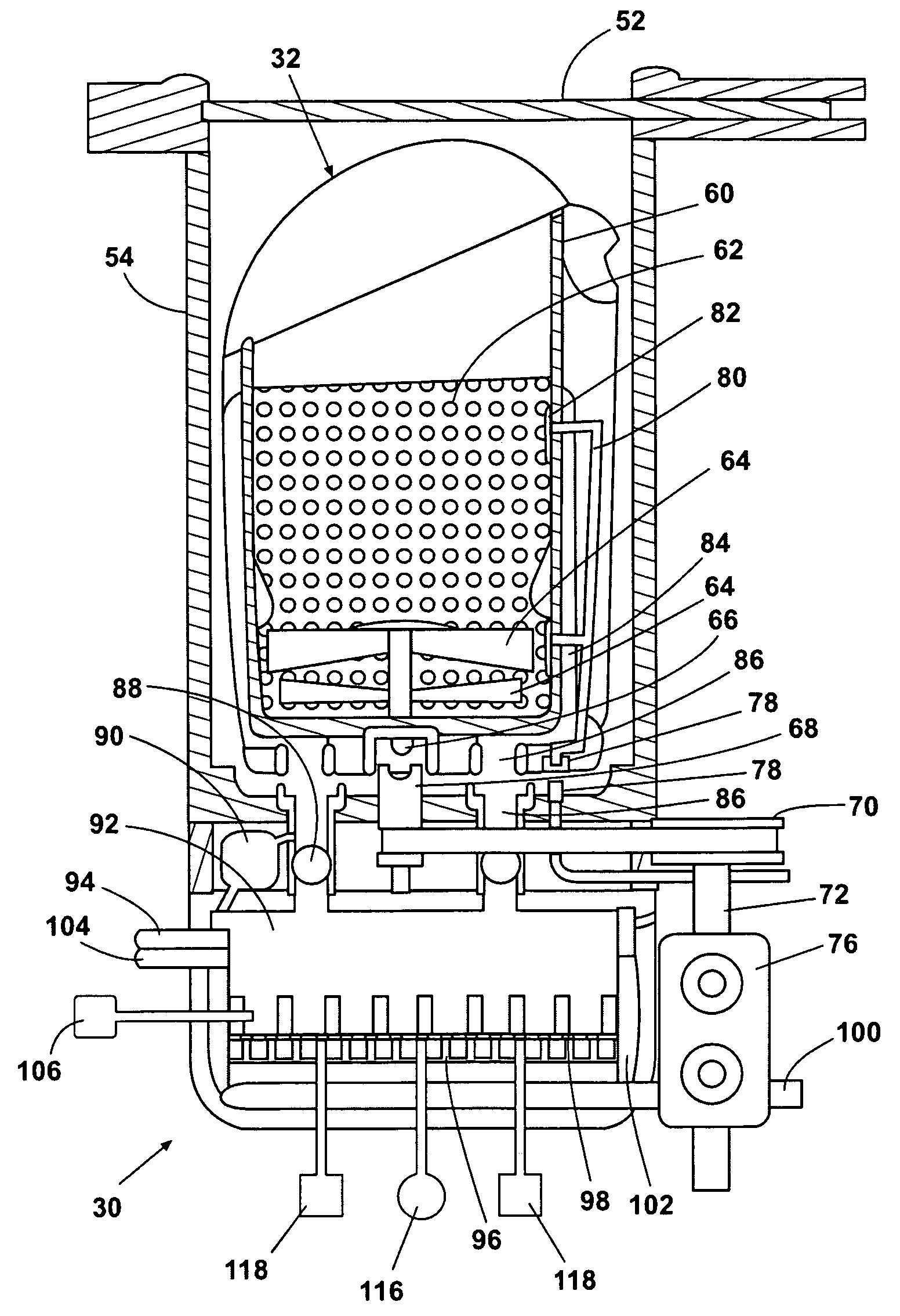 Device and process for processing organic waste