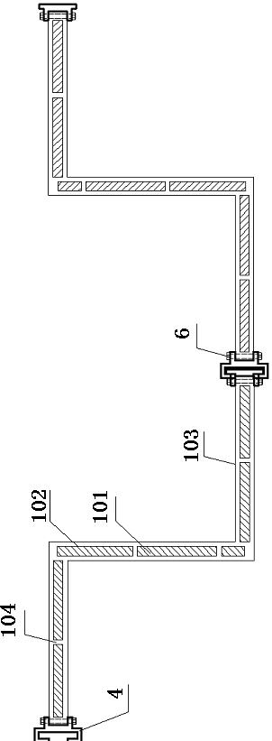 Composite material sheet pile and preparation method thereof